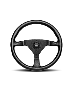 Momo Montecarlo Steering Wheel 350 mm - Black Leather/Red Stitch/Black Spokes buy in USA