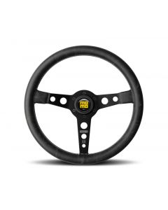 Momo Prototip Heritage Steering Wheel 350 mm - Black Leather/White Stitch/Black Spokes buy in USA