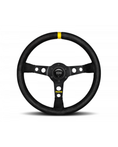 Momo MOD07 Steering Wheel 350 mm - Black Suede/Black Spokes/1 Stripe buy in USA