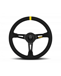 Momo MOD08 Steering Wheel 350 mm - Black Suede/Black Spokes/1 Stripe buy in USA