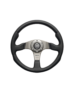 Momo Race Steering Wheel 320 mm - Black Leather/Anth Spokes buy in USA