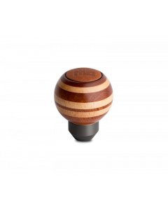 Momo Targa Heritage Shift Knob - Round Wood, Layered Mahogany and Beechwood, Leather Insert Top buy in USA