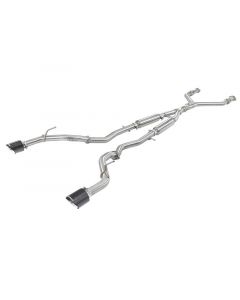 aFe POWER Takeda 2.5in 304 SS CB Exhaust w/ Carbon Fiber Tips 17-19 Infiniti Q60 V6-3.0L (tt) buy in USA