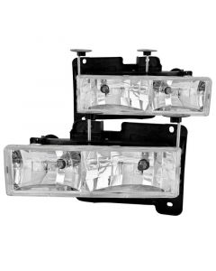 ANZO 1988-1998 Chevrolet C1500 Crystal Headlights Chrome buy in USA