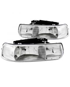 ANZO 1999-2002 Chevrolet Silverado 1500 Crystal Headlights Chrome buy in USA