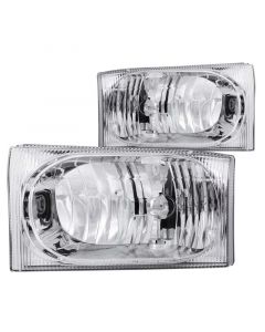 ANZO 2000-2004 Ford Excursion Crystal Headlights Chrome 2pc buy in USA