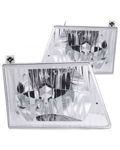 ANZO 1992-2006 Ford Econoline Crystal Headlights Chrome buy in USA