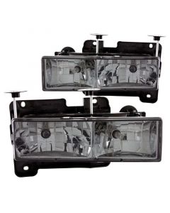 ANZO 1988-1998 Chevrolet C1500 Crystal Headlights w/ Smoke Lens buy in USA