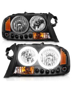 ANZO 1997-2004 Dodge Dakota Crystal Headlights Black 1pc buy in USA