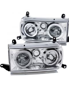 ANZO 1991-1994 Toyota Land Cruiser Crystal Headlights w/ Halo Chrome buy in USA