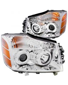 ANZO 2004-2007 Nissan Armada Projector Headlights w/ Halo Chrome (CCFL) buy in USA