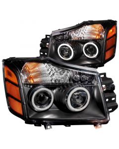 ANZO 2004-2007 Nissan Armada Projector Headlights w/ Halo Black (CCFL) buy in USA