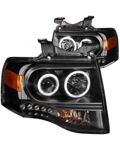 ANZO 2007-2014 Ford Expedition Projector Headlights w/ Halo Black buy in USA