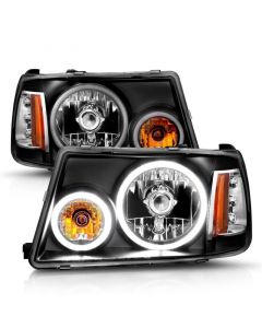 ANZO 2001-2011 Ford Ranger Projector Headlights w/ Halo Black (CCFL) 1 pc buy in USA