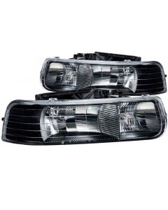 ANZO 1999-2002 Chevrolet Silverado 1500 Crystal Headlights Black buy in USA