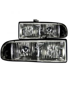 ANZO 1998-2005 Chevrolet S-10 Crystal Headlights Black buy in USA