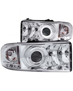 ANZO 1994-2001 Dodge Ram Projector Headlights w/ Halo Chrome buy in USA