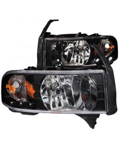 ANZO 1994-2001 Dodge Ram Crystal Headlights Black w/ LED buy in USA