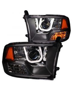 ANZO 2009-2016 Dodge Ram 1500 Projector Headlights w/ U-Bar Black buy in USA