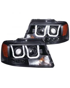 ANZO 2004-2008 Ford F-150 Projector Headlights w/ U-Bar Black buy in USA