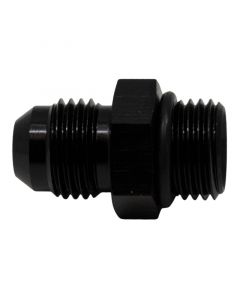 DeatschWerks 6AN ORB Male to 6AN Male Flare Adapter (Incl O-Ring) - Anodized Matte Black buy in USA