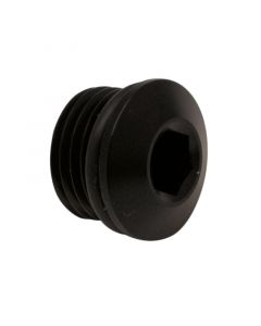 DeatschWerks 6AN ORB Male Plug Low Profile Internal Allen/Hex (Incl O-Ring) - Anodized Matte Black buy in USA