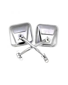 Rampage 1955-1983 Jeep CJ5 Side Mirrors - Stainless buy in USA