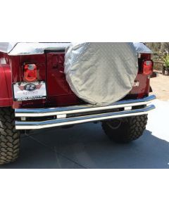 Rampage 1976-1983 Jeep CJ5 Double Tube Rear Bumper - Stainless buy in USA