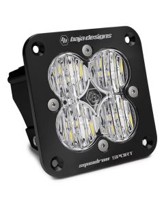 Baja Designs Squadron Sport Black Wide Cornering Pattern Flush Mount LED Light Pod - Clear buy in USA