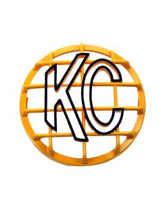 KC HiLiTES 6in. Round ABS Stone Guard for SlimLite/Daylighter Lights (Single) - Yellow/Black KC Logo buy in USA