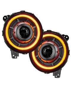 Oracle Jeep JL/Gladiator JT Oculus Switchback Bi-LED Projector Headlights - Amber/White Switchback buy in USA