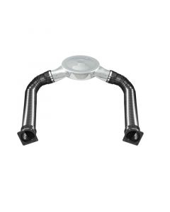 Spectre Air Box Kit 14in. / Dual 120 Degree Inlets - Chrome w/Black Ducts buy in USA