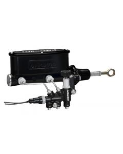 Wilwood HV Tandem M/C Kit w L/H Bracket & Prop Valve - 7/8in Bore Black-W/Push. - Early Mustang buy in USA