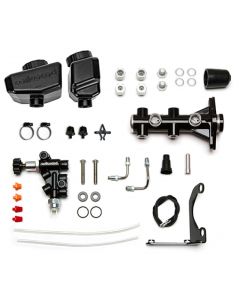 Wilwood Remote Tandem M/C Kit w/Brkt and Valve - 1.12in Bore Black buy in USA