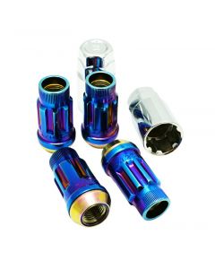 Wheel Mate Muteki SR45R Lug Nut Kit Lock Set 12x1.50 45mm - Burned Blue Neon buy in USA