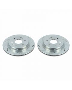 Power Stop 19-20 Chevrolet Silverado 1500 Rear Evolution Drilled & Slotted Rotors - Pair buy in USA