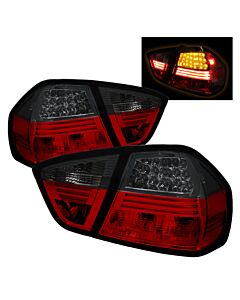 Spyder BMW E90 3-Series 06-08 4Dr LED Tail Lights Red Smoke ALT-YD-BE9006-LED-RS buy in USA