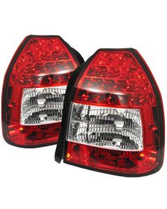 Spyder Honda Civic 96-00 3DR LED Tail Lights Red Clear ALT-YD-HC96-3D-LED-RC buy in USA