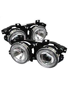 Spyder BMW E34 5-Series 89-94 Projector Headlights NO FIT 750 LED Halo Chrm PRO-YD-BMWE34-HL-C buy in USA