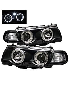 Spyder BMW E38 7-Series 99-01 Projector Headlights 1PC Xenon- LED Halo Blk PRO-YD-BMWE3899-HID-HL-BK buy in USA