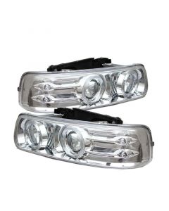 Spyder Chevy Silverado 1500/2500 99-02Projector Headlights LED Halo LED Chrome PRO-YD-CS99-HL-C buy in USA