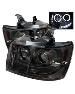 Spyder Chevy Suburban 1500 07-14 Projector Headlights LED Halo LED Smke PRO-YD-CSUB07-HL-SM buy in USA