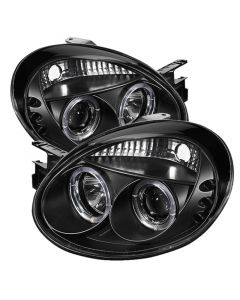 Spyder Dodge Neon 03-05 Projector Headlights LED Halo LED Black High H1 Low H1 PRO-YD-DN03-HL-BK buy in USA