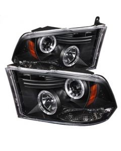 Spyder Dodge Ram 1500 09-14 10-14 Projector Headlights Halogen- LED Halo LED - Blk PRO-YD-DR09-HL-BK buy in USA