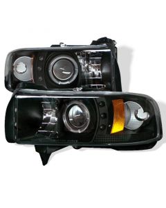 Spyder Dodge Ram 1500 94-01 94-02 Projector Headlights LED Halo LED Blk PRO-YD-DR94-HL-AM-BK buy in USA