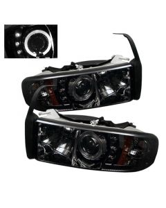 Spyder Dodge Ram 1500 94-01 94-02 Projector Headlights LED Halo LED Smke PRO-YD-DR94-HL-AM-SMC buy in USA