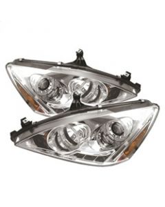 Spyder Honda Accord 03-07 Projector Headlights LED Halo Amber Reflctr LED Chrm PRO-YD-HA03-AM-C buy in USA