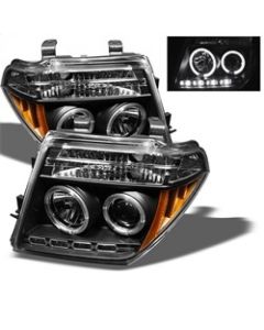 Spyder Nissan Frontier 05-08 Projector Headlights LED Halo LED Blk PRO-YD-NF05-HL-BK buy in USA