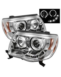 Spyder Toyota Tacoma 05-11 Projector Headlights LED Halo LED Chrome High H1 Low H1 PRO-YD-TT05-HL-C buy in USA