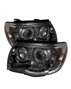 Spyder Toyota Tacoma 05-11 Projector Headlights LED Halo LED Smoke High H1 Low H1 PRO-YD-TT05-HL-SM buy in USA